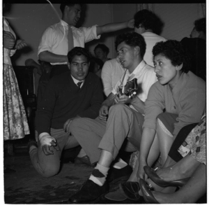 Members of the Ngati Poneke Young Maori Club at a party