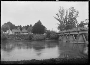 One-way bridge across the Rangitaiki River at Te Teko, Whakatane District.