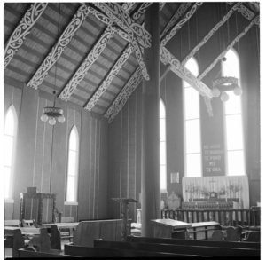 Images of the interior of the Rangiatea Church, also includes images of a local family, Otaki