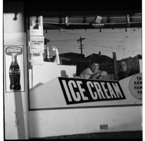 Scenes of a milk bar, Vivian Street, Wellington, also Noa Navalovalo at home, The Terrace, Wellington