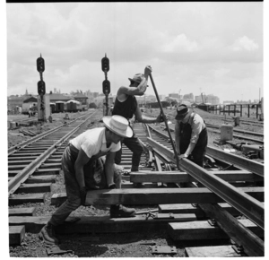 Auckland railway yards - line repairs on Sunday