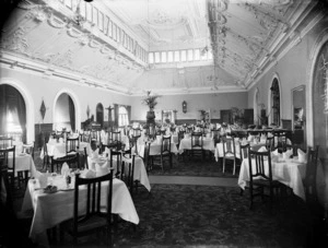 Dining room, Warners Hotel, Cathedral Square, Christchurch