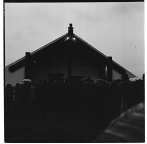 Dawn ceremonies at the opening of the meeting house, Waiwhetu Marae