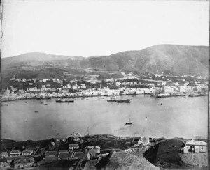 Part 4 of a 5 part panorama of Wellington City from Mount Victoria