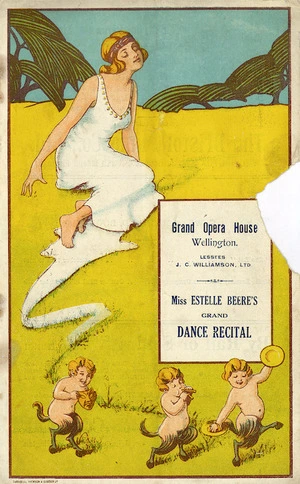 Grand Opera House, Wellington :Miss Estelle Beere's grand dance recital. [Tuesday and Wednesday, October 10th and 11th, 1922. Programme cover].