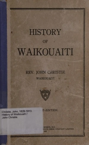 History of Waikouaiti / John Christie.