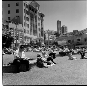 Lunchtime around Civic Square, 1970