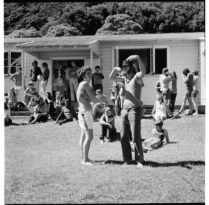 Summer university course at Curious Cove, Marlborough Sounds, 1971