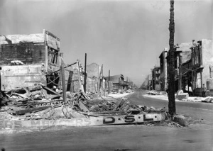 Hastings Street, Napier, after the 1931 Hawke's Bay earthquake