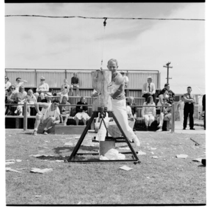 Axemen carnival, contest at Hokitika, 1971