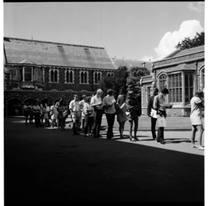 Christchurch, students enrolling at Canterbury University, 1971.