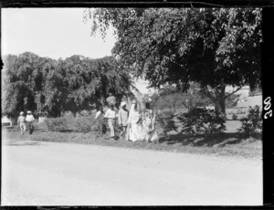 Fijian Indians returning home after shopping, Fiji