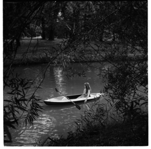 Canoeing on the Avon, a meeting at Canterbury University, and Addington Racecourse, 1971.