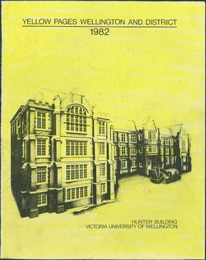 Front cover for the Yellow pages, Wellington and district