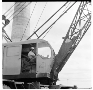 New Plymouth Thermal Power Station under construction, 1971.