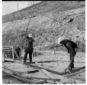 New Plymouth Thermal Power Station under construction, 1971.