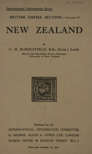 New Zealand / by G.H. Scholefield.