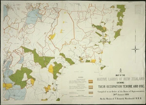 Map of the native lands of New Zealand, shewing their occupation, tenure and use ...