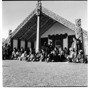 After the funeral of Inia Te Wiata, Raukawa Marae, Otaki