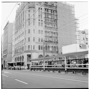 Views in Manners Street and Customhouse Quay, 1974.