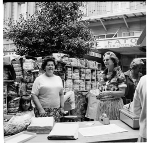 Shops and market in Cuba Mall, Wellington, 1974.