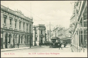 Lambton Quay, Wellington - Photograph taken by Muir and Moodie