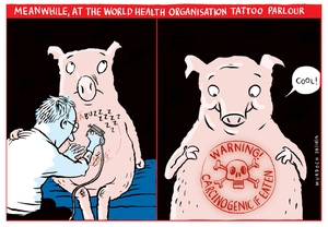 Meanwhile, at the World Health Organisation Tattoo Parlour