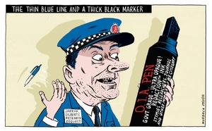 The Thin Blue Line and a Thick Black Marker