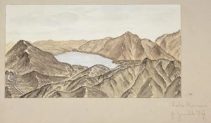 Douglas, Charles Edward, 1840-1916 :Lake Kaniere from Jumble Top. [1870-1900]
