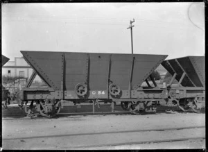 Coal hopper wagon "O 54" at Huntly, 1910.