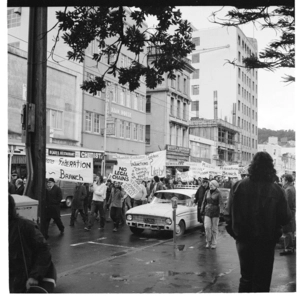 Protest march allied with a 24 hour stoppage called by the Trades Council, Wellington