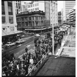 Protest march allied with a 24 hour stoppage called by the Trades Council, Wellington