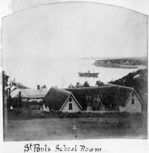 [Kinder, John] 1819-1903 :St Pauls School Room [Auckland. Late 1850s or 1860s]
