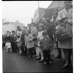 Pre-rugby game parade, Wellington 1971.