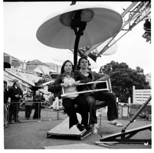 Scenes in the fairground alongside the 1975 World Trade Fair, Wellington