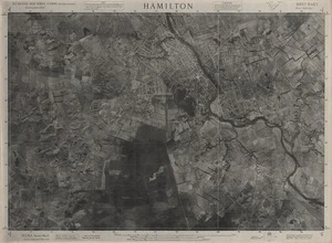 Hamilton / this mosaic compiled by N.Z. Aerial Mapping Ltd. for Lands and Survey Dept., N.Z.