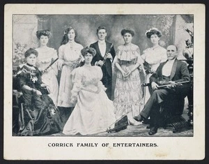 Corrick family of entertainers [Postcard. ca 1906]