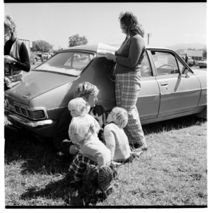Families at an unidentified A&P show in the Wairarapa