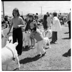 Groups of people at an unidentified A&P show in the Wairarapa