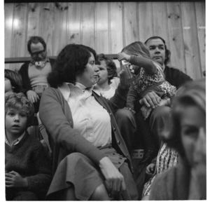 A meeting in a crowded hall, possibly in the Hutt Valley