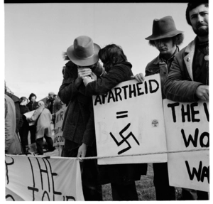 "Stop the Tour 1976" protest in Wellington
