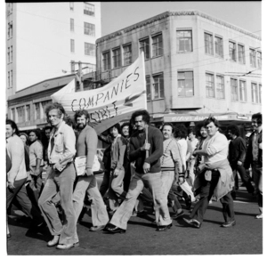 Trade union protest march in 1976