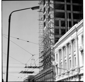 Building facades in Wellington