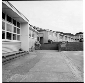 Onslow College, and some of its prefabricated buildings, Wellington
