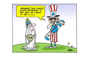 John Key and Barack Obama - TPPA marriage or a round of golf?