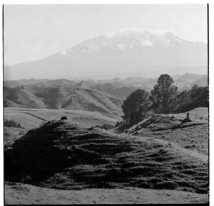 Views toward Mount Ruapehu from the Paraparas, Wanganui District