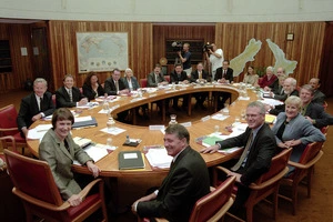 First Labour/Alliance cabinet meeting - Photograph taken by John Nicholson