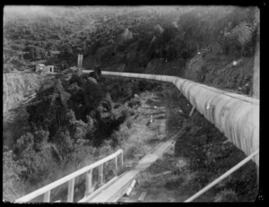 Conduit pipeline at Waipori Falls Power Station