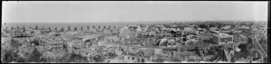 Creator unknown: Panoramic negative of Napier showing the effects of the 1931 Hawke's Bay earthquake