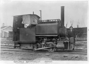 Sawmill locomotive at Pakihi
